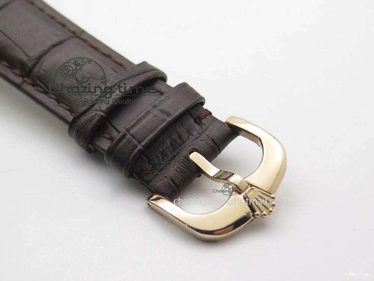 MiroTime 1219 Cellini 50505 RG Black Dial on Brown Leather Strap A2824 BP Maker Premium 4047